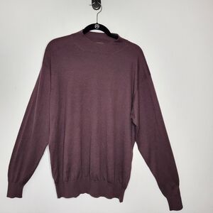 Neiman Marcus Men’s XL Maroon Virgin Wool Pullover Sweater Made in Italy